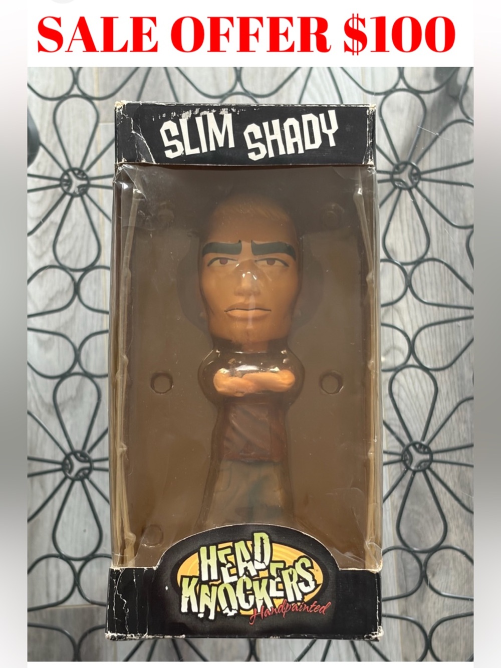 Neca Eminem The Slim Shady Show Head Knockers Bobblehead Rare Toy Fiigure
